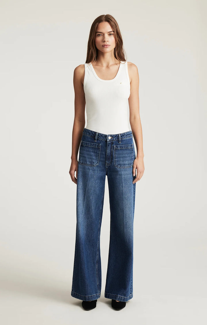 Christine Dark Brushed Classic Denim
