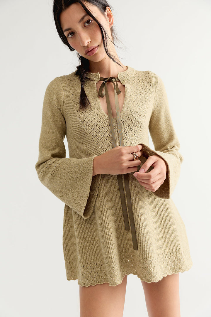 Bali Old Flame Sweater Dress | Olive Tree Heather