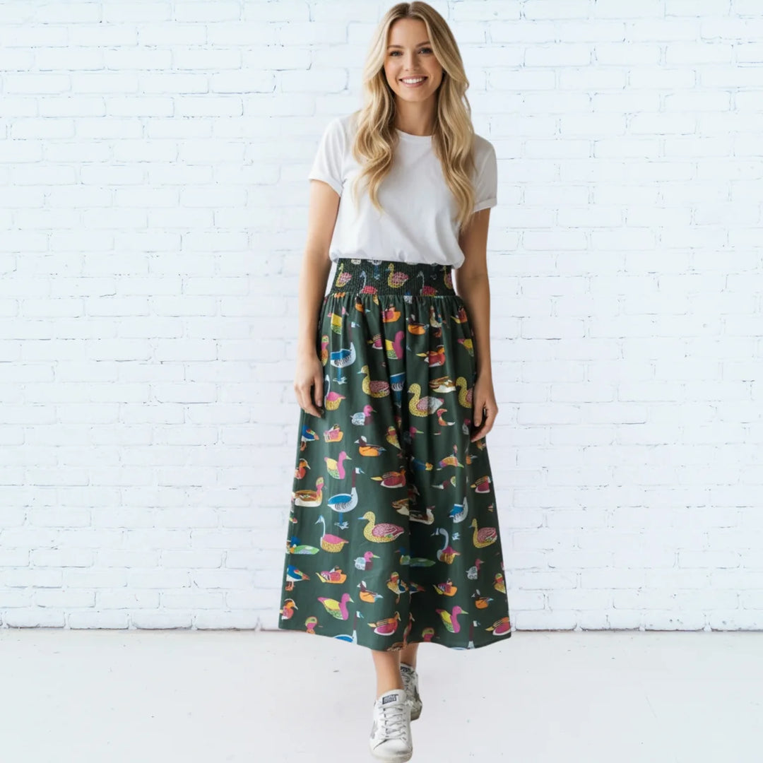 SUTTON SKIRT OLIVE DUCK