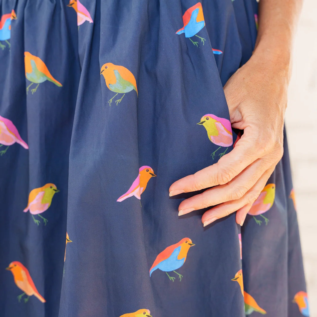 Sutton Skirt | Navy Bird