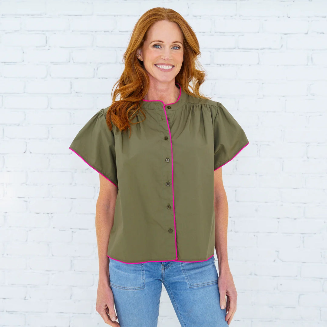 Cassie Top Olive