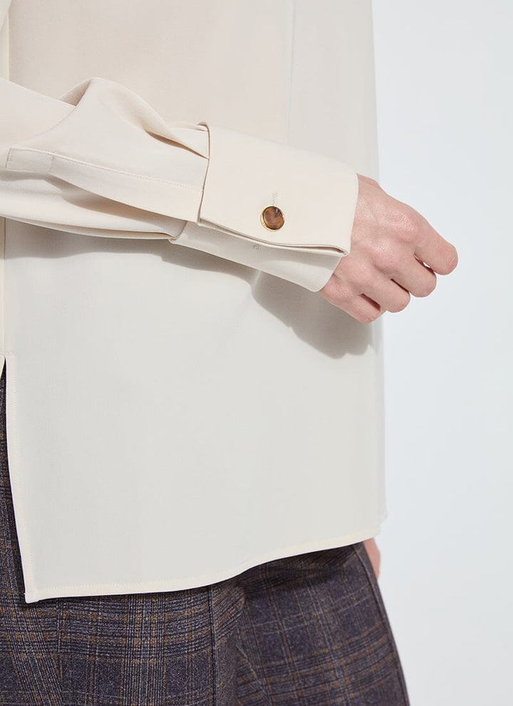 Talita French Cuff Blouse / Silky Cream