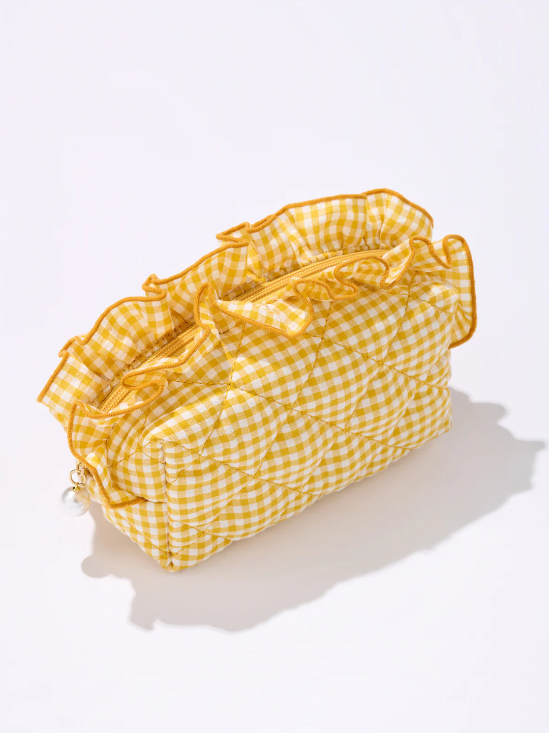 Yellow Fancy Small Zip Pouch