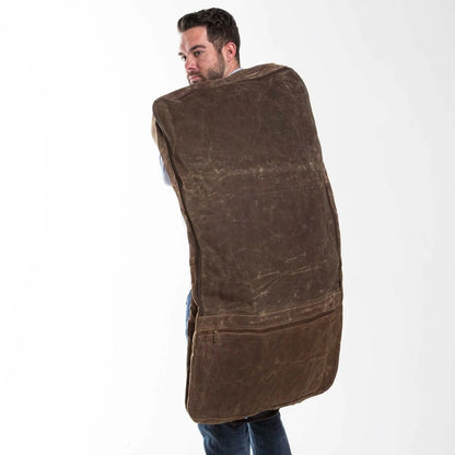 Waxed Garment Bag Olive with Khaki Trim *