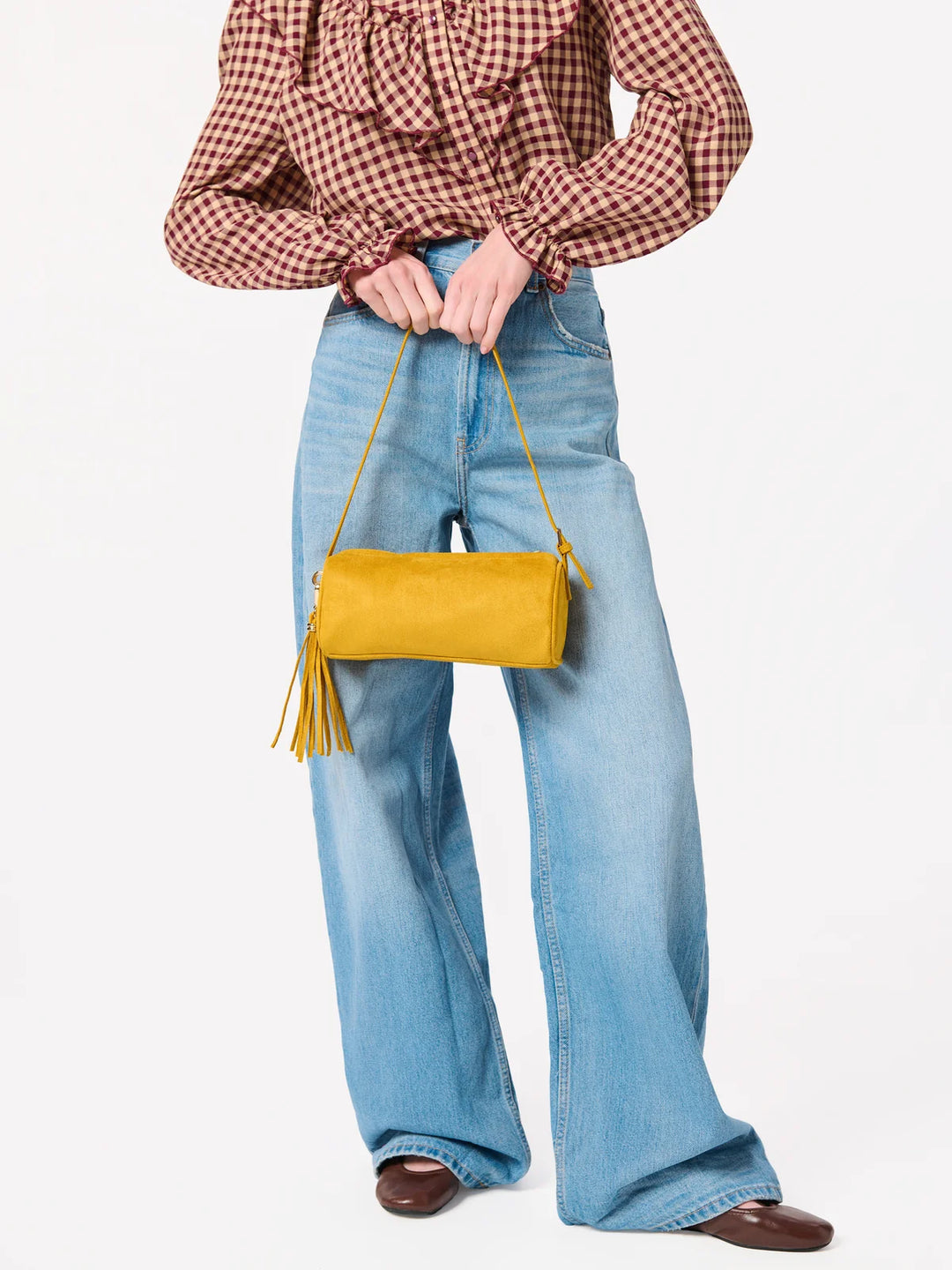 Kylie Barrel Bag Mustard