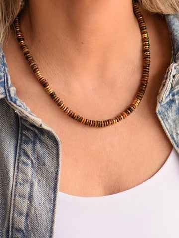 Farrah B Vibe Necklace Brown