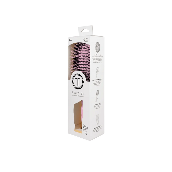 Boar Bristle Hair Brush | Bubblegum Pink