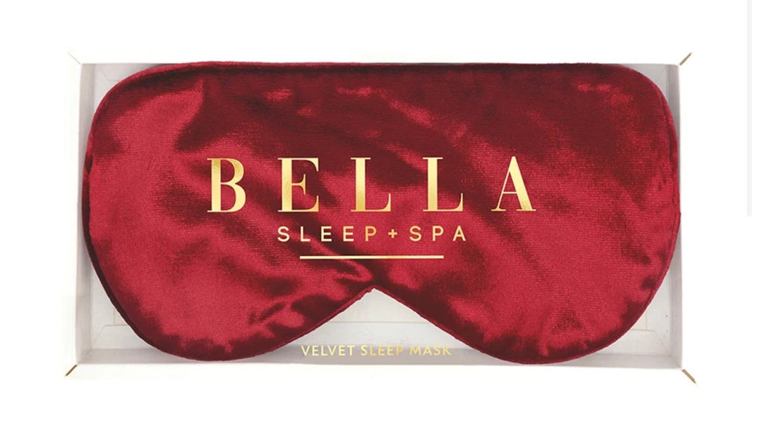 Bella Sleep & Spa Velvet Eye Mask Burgundy 