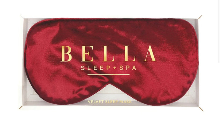 Bella Sleep &amp; Spa Velvet Eye Mask Burgundy 
