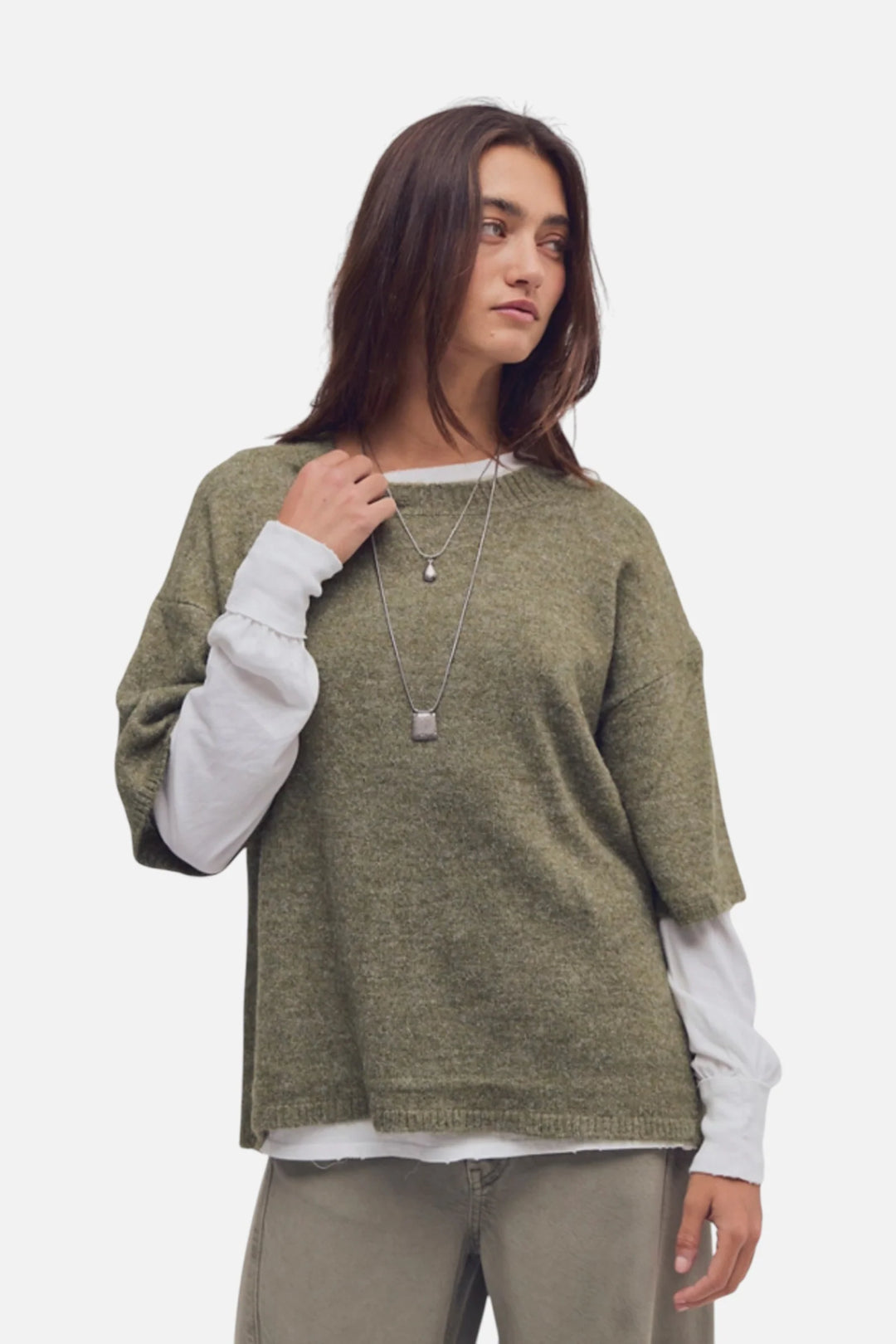 Margot Sweater Tee | Kalamata Melange