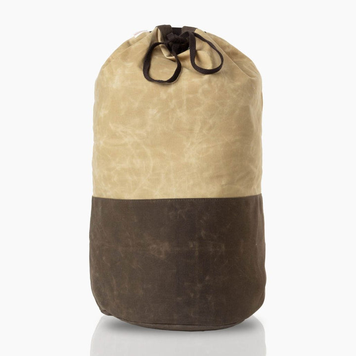 Waxed Canvas Laundry Duffle Bone*