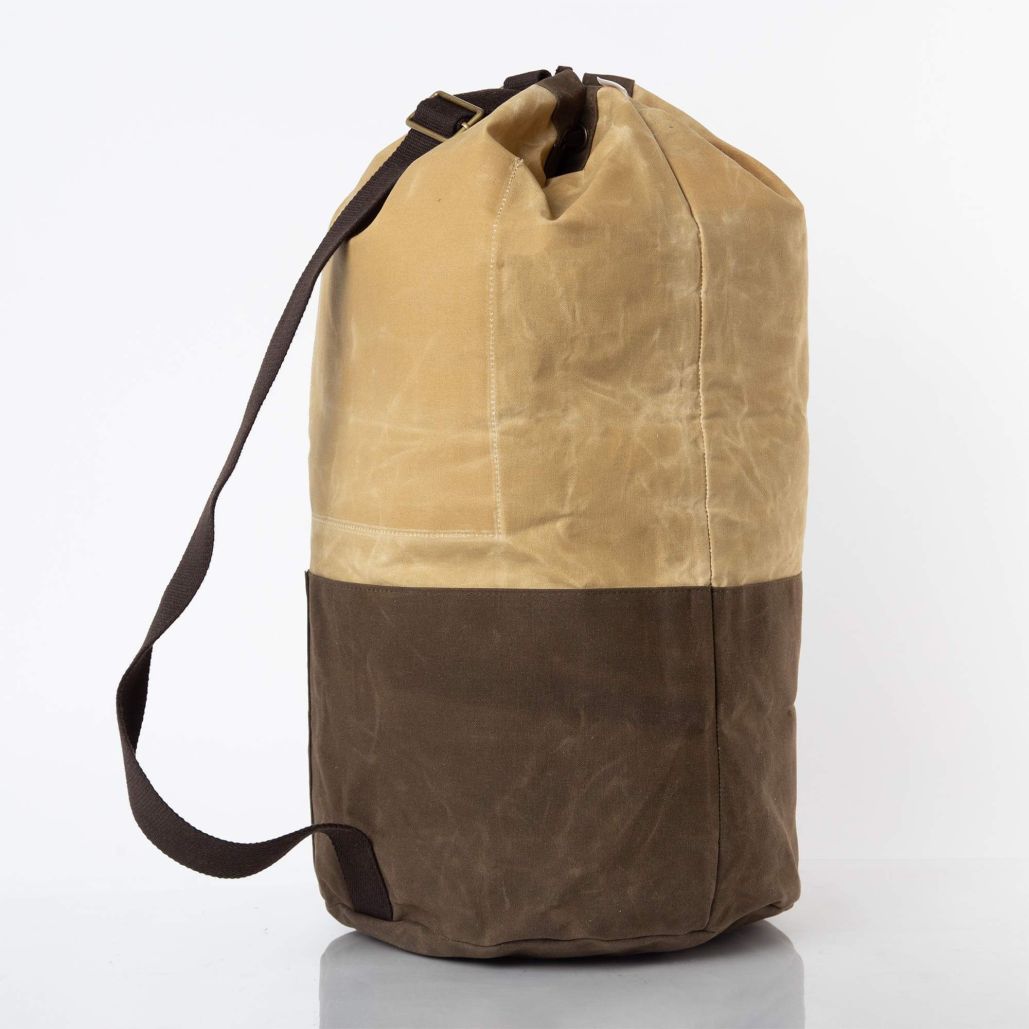 Waxed Canvas Laundry Duffle Bone*