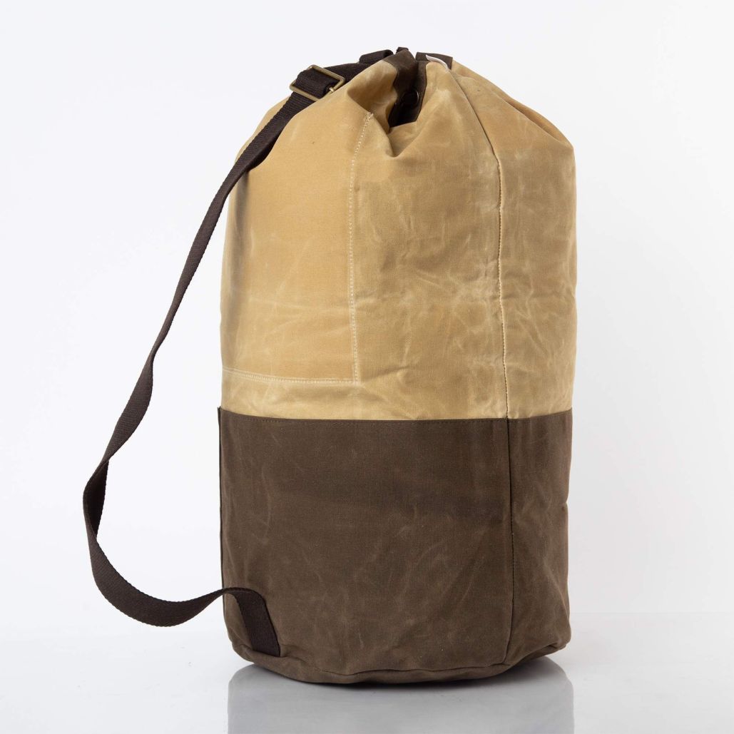 Waxed Canvas Laundry Duffle Bone *