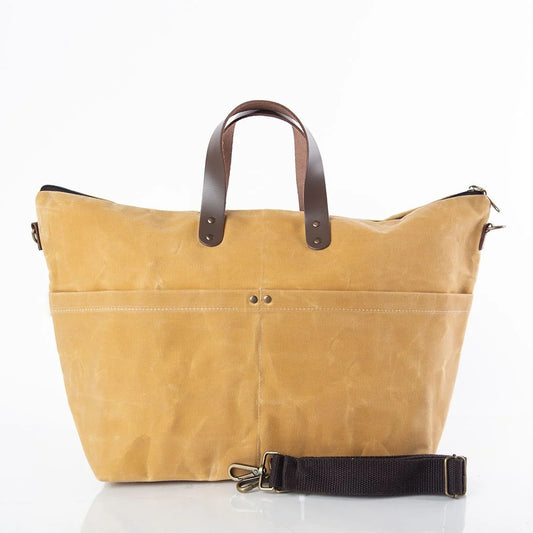 Waxed Traveler Tote Bone *