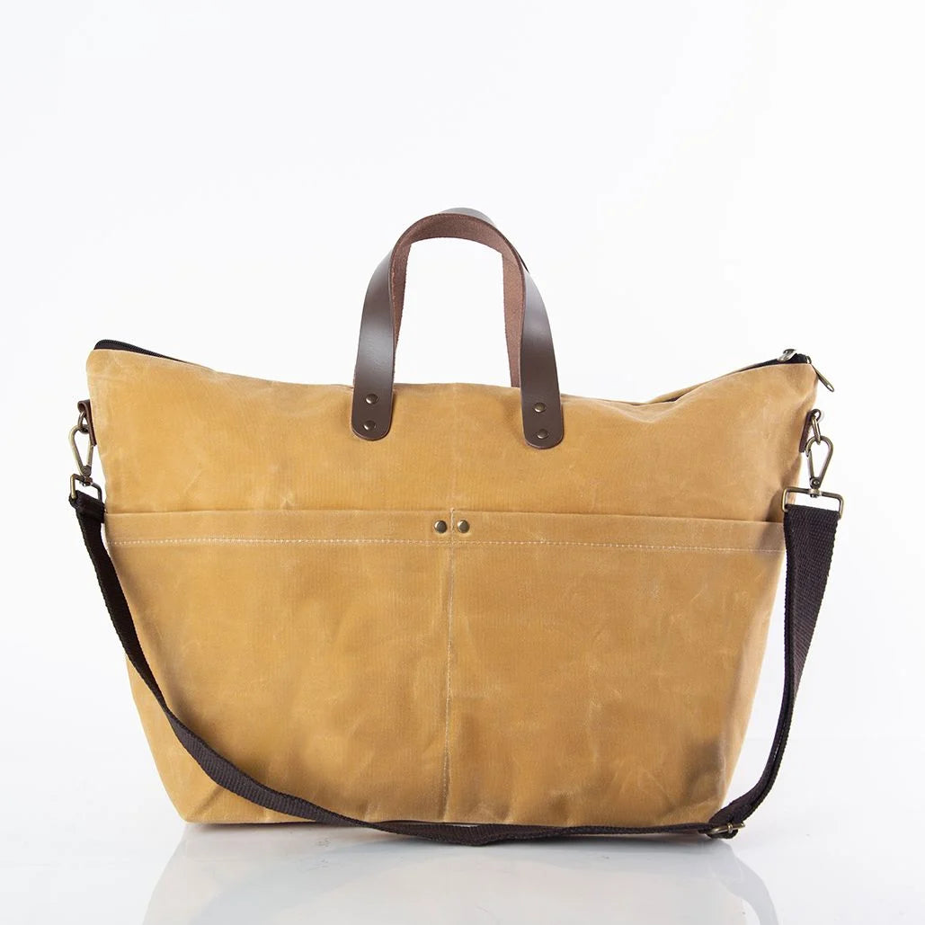 Waxed Traveler Tote Bone *