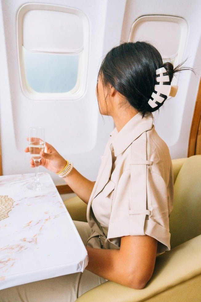 Teleties Classic Almond Beige Large Claw Hair Clip