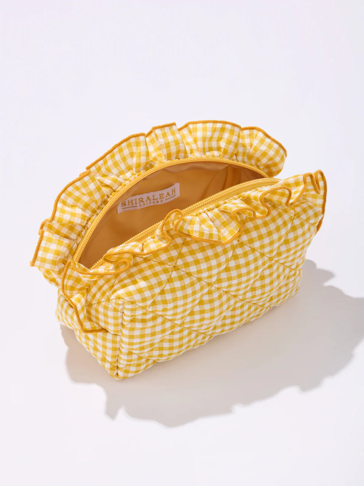 Yellow Fancy Small Zip Pouch