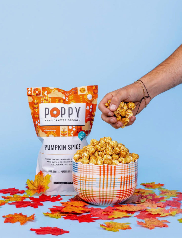 Poppy Pumpkin Spice Popcorn