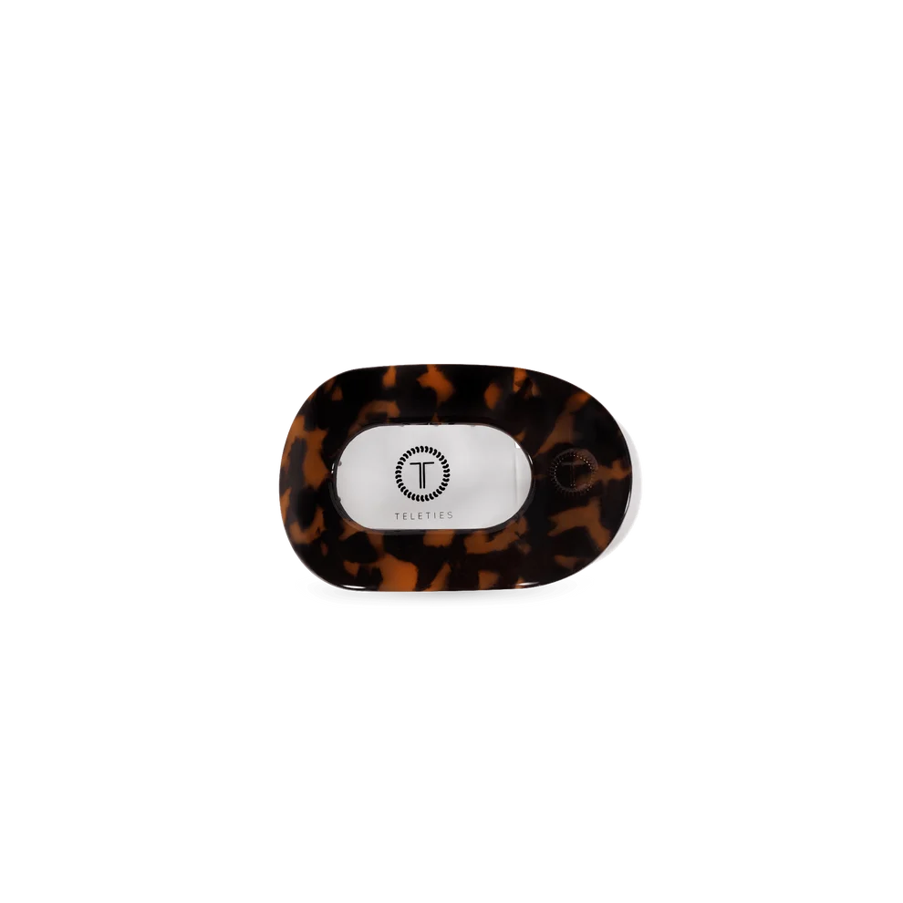 Teleties Tortoise Tiny Flat Round Clip
