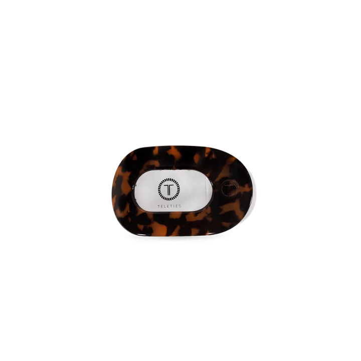 Teleties Tortoise Tiny Flat Round Clip