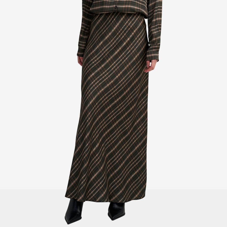 Astrid Meadow Skirt | Green Plaid