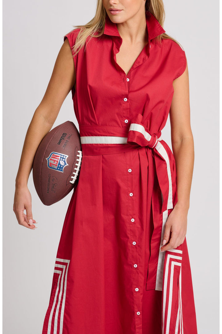 Shirty Cassie Long Shift Dress | Red