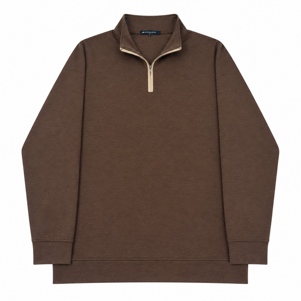 Southern Marsh MarshLUX Augusta Quarterzip | Stone Brown