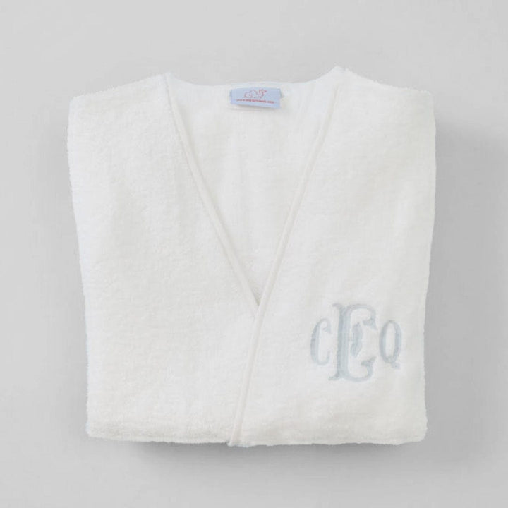 Women’s Short Signature Robe | White on White