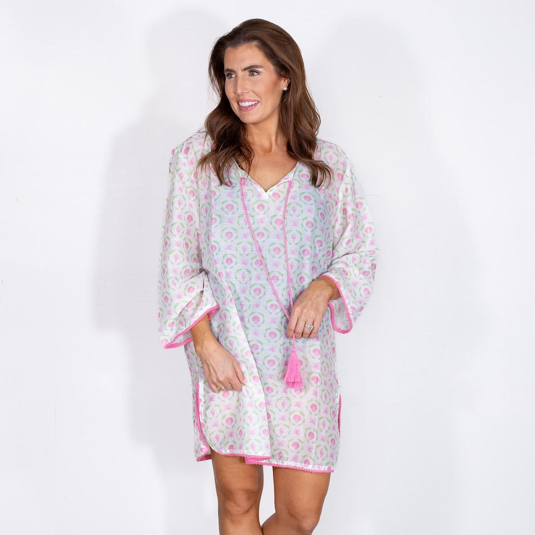 Brighton Cover-Up | White/Pink/Lime