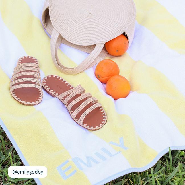 Beach Towel | Yellow Stripe