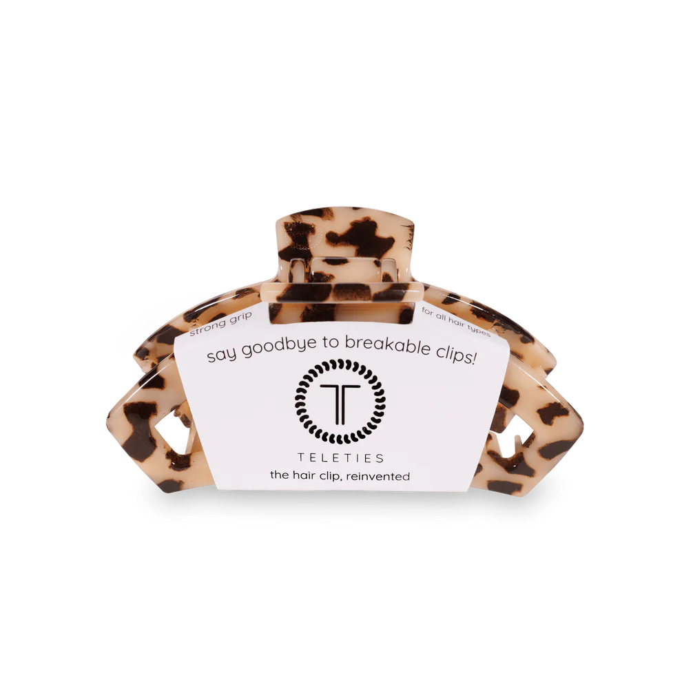 Teleties Open Small Hair Clip Blonde Tortoise 