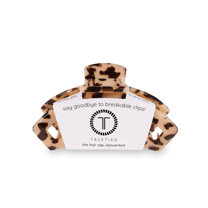 Teleties Open Small Hair Clip Blonde Tortoise 