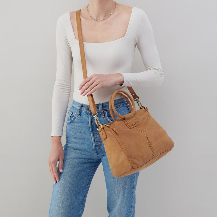 Sheila Medium Satchel | Whiskey