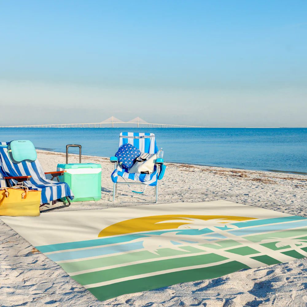 Oasis Beach Blanket Retro Palm