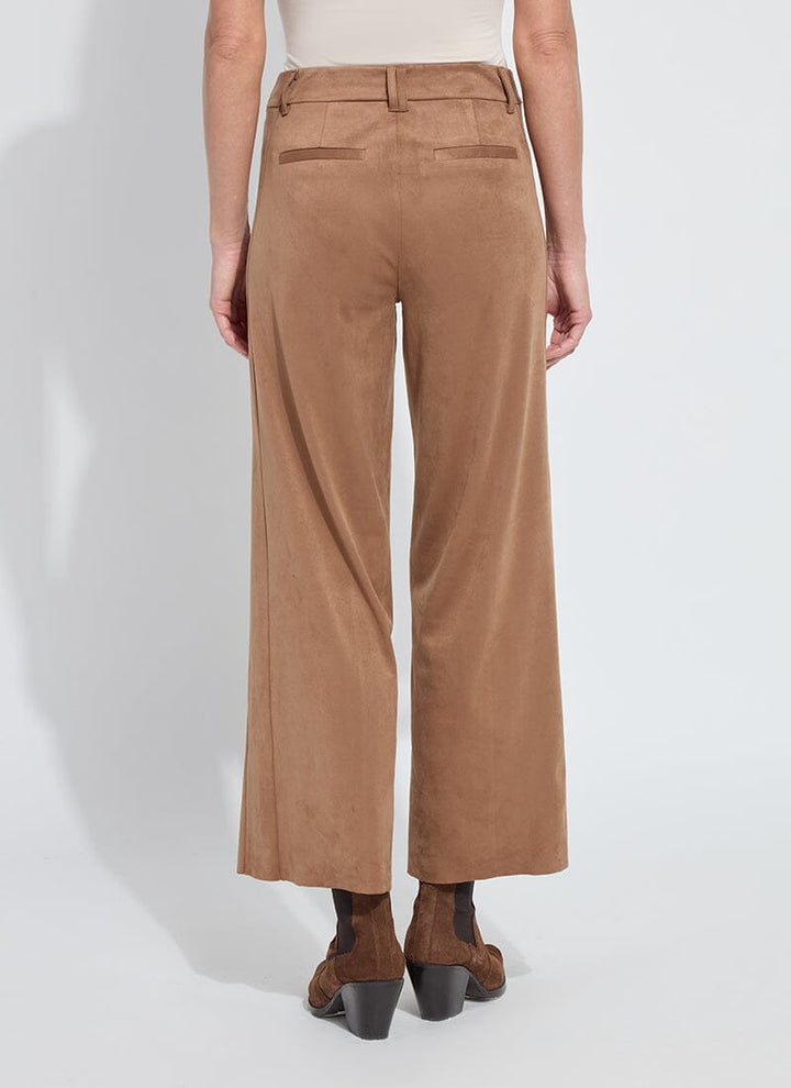 Vionette Vegan Suede Wide Leg Trouser / Camel