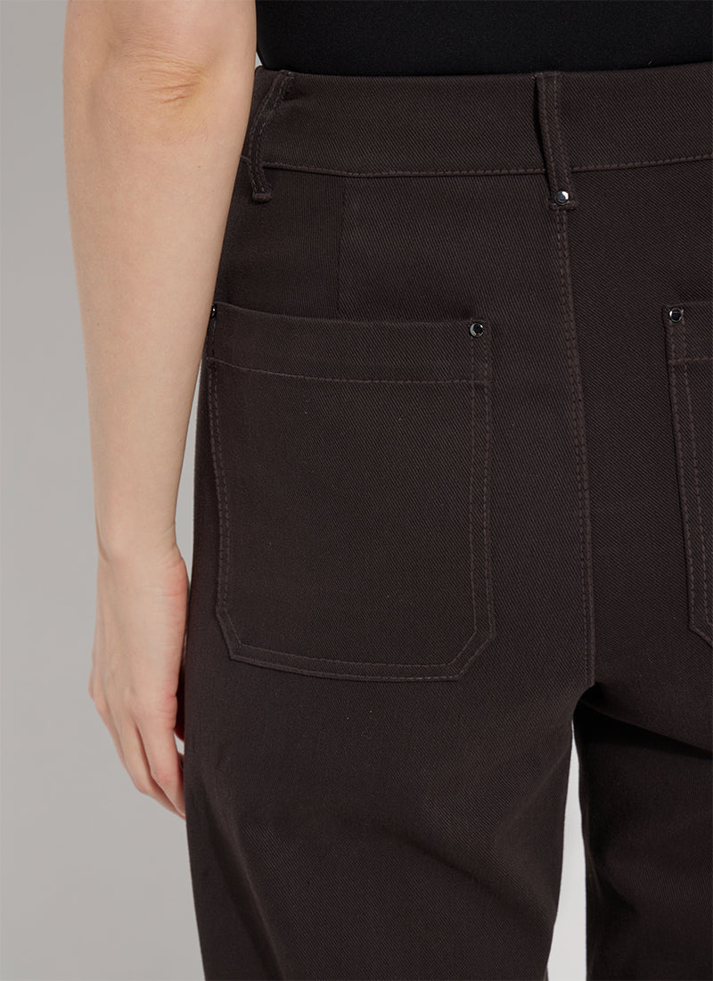 Erin Hi Waist Wide Leg Denim | Double Espresso