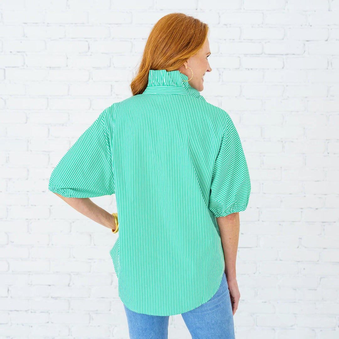 Sissy Stripe Top Green