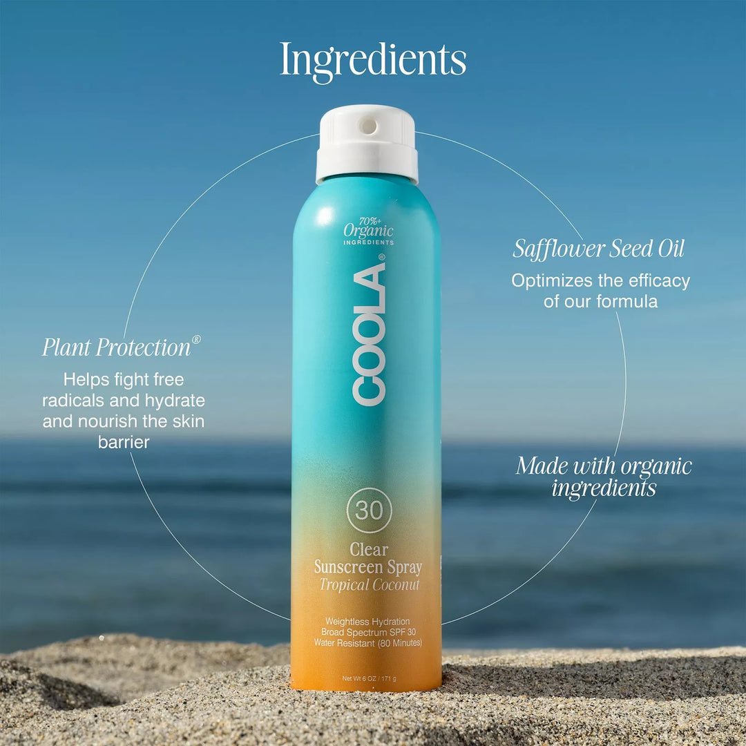 Coola Sunscreen Spray: Tropical Coconut 6oz
