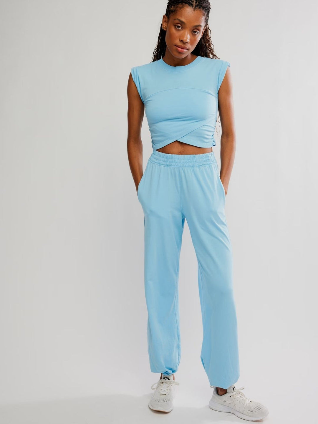 Free People Hot Shot Crossover Set in Bright Blue