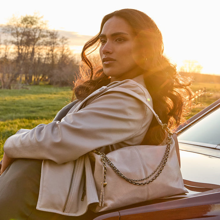 Avon Shoulder Bag | Stone Gloss