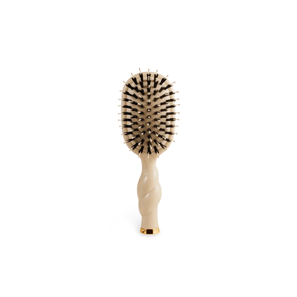 Teleties Mini Boar Bristle Hair Brush | Tan