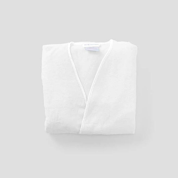 Women’s Short Signature Robe | White on White