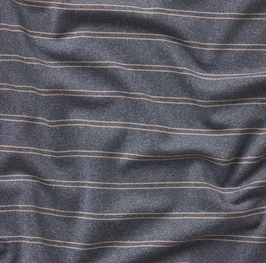 Newcastle Stripe Featherlight Polo- Washed Lunar