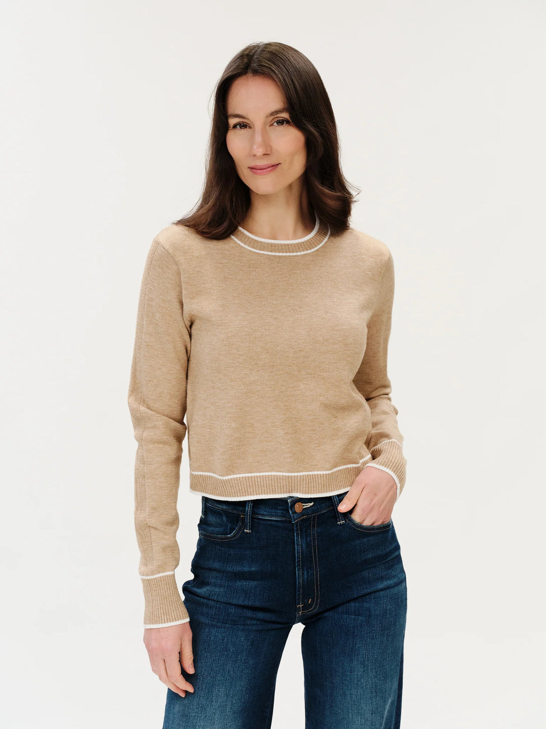 Renley Sweater | Camel/ Ivory