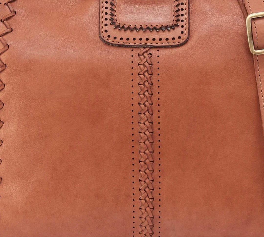 Shelia Medium Satchel | Kindling Brown