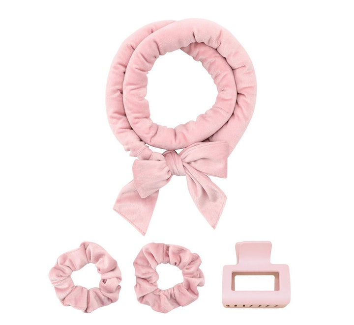 Bella Sleep &amp; Spa Velvet Heatless Curling Blush