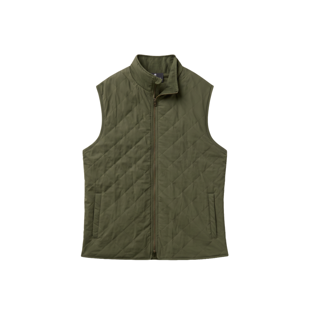 Southern Marsh Madison Quilted Vest | Moss Green