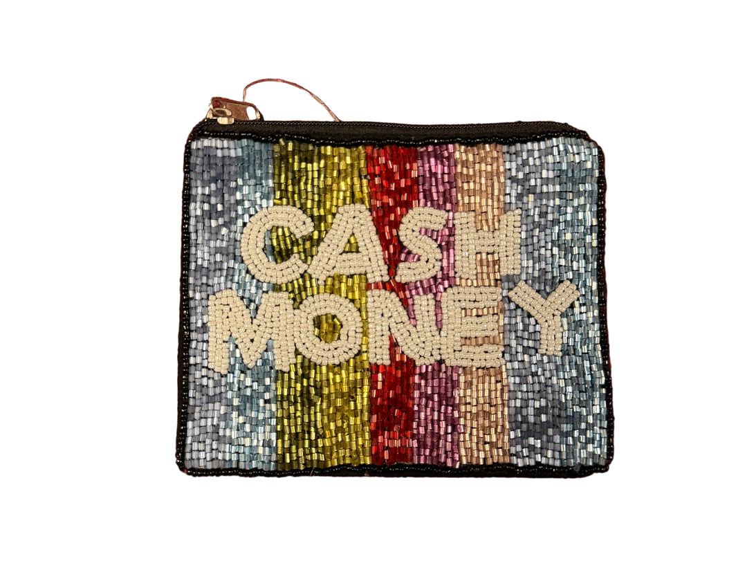 Cash Money Beaded Coin Pouch
