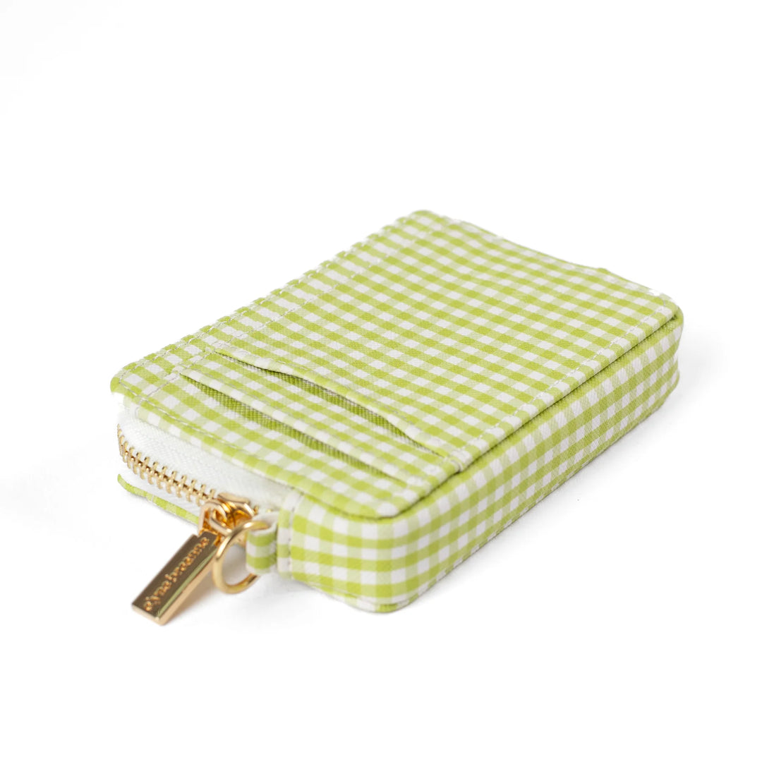 Zip Wallet | Green Gingham