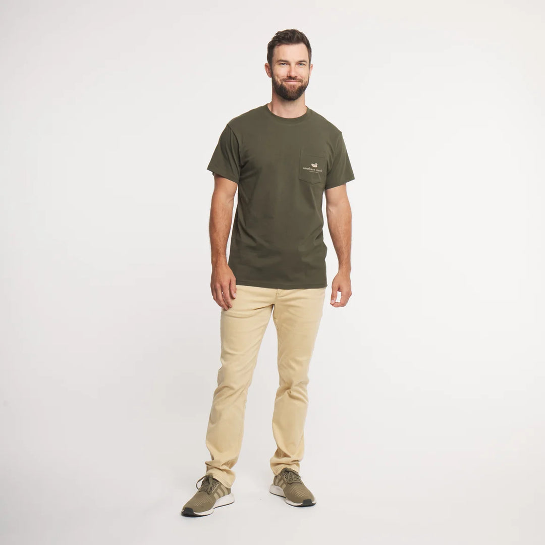 Retro Camo Tee | Dark Olive